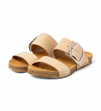 Art Skórzane sandały 0175 Crete beżowy