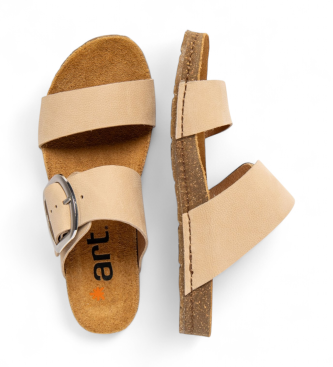 Art Skórzane sandały 0175 Crete beżowy