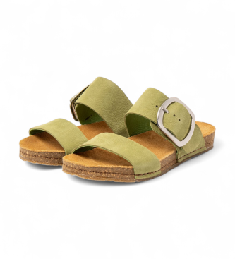 Art Skórzane sandały 0175 Crete green