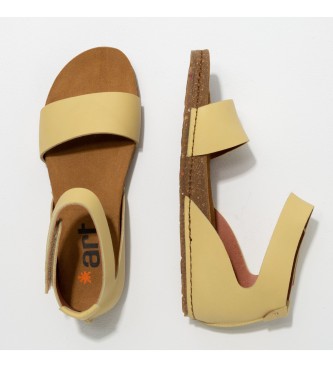 Art Cartago Wheat Creta yellow leather sandals