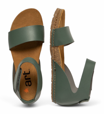 Art Leather sandals 0382 green Creta