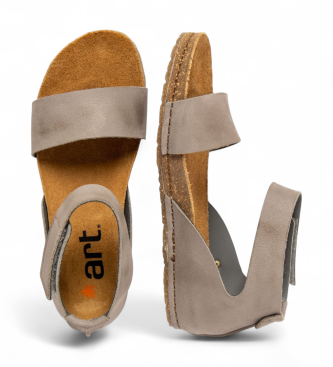 Art Skórzane sandały 0382 szare Creta