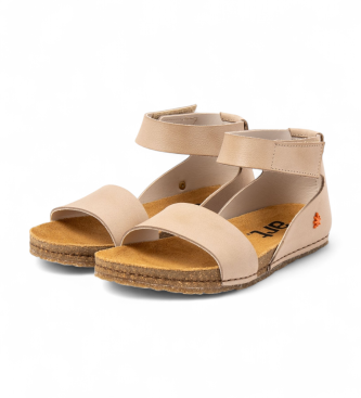 Art Skórzane sandały 0382 beżowe Crete