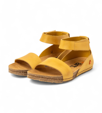 Art Skórzane sandały 0382 Żółta Kreta