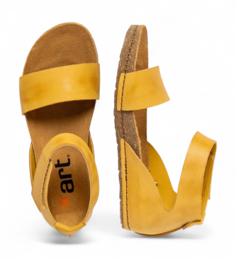Art Skórzane sandały 0382 Żółta Kreta