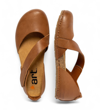 Art Skórzane sandały 0384 brązowe Crete
