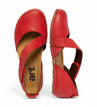 Art Skórzane sandały 0384 Creta czerwone