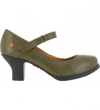 Art Harlem leather shoes 0933 khaki -Heel height: 6 cm