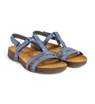 Art I Breathe Ledersandalen blau