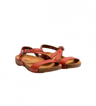 Art Leather Sandals I Breathe red
