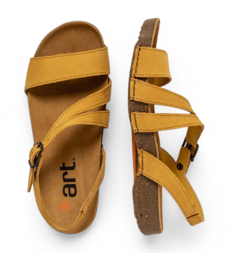 Art Skórzane sandały 1045 I Breathe żółte
