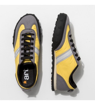 Art Sneaker Cross Sky in nylon giallo-grigio giallo