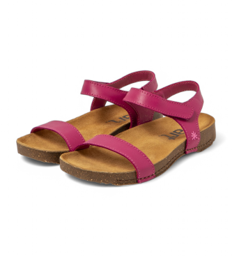 Art 1119 I Breathe roze leren sandalen