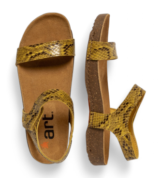 Art Sandalias de piel 1119F  I Breathe amarillo