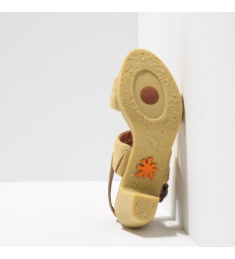 Art Sandálias de couro amarelo Ipanema Nobuck-W Sun Light -Altura: 6cm