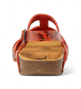 Art 1138S Skórzane sandały Breathe w kolorze pomarańczowym