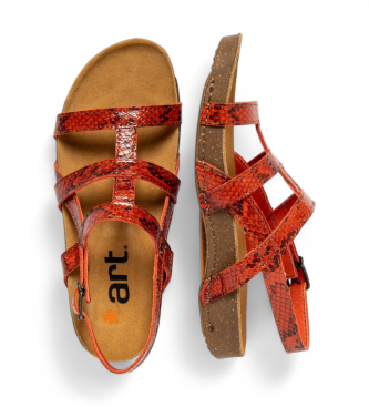 Art 1138S Skórzane sandały Breathe w kolorze pomarańczowym