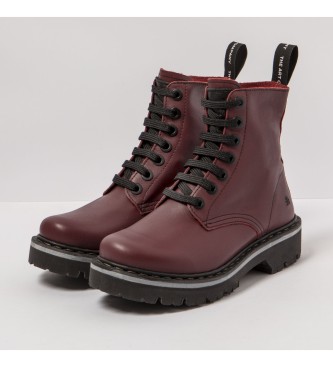 Art Burgundy leather ankle boots