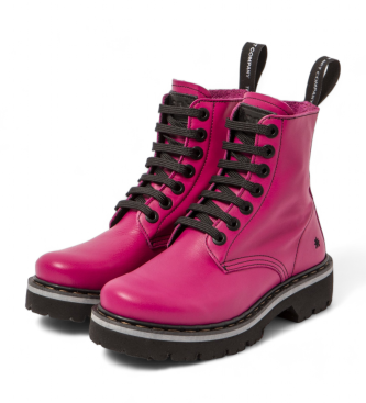 Art Botins em pele 1166 rosa