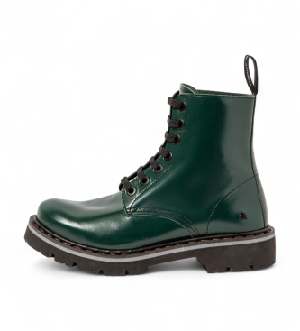 Art Skórzane buty za kostkę 1166 Marina zielone