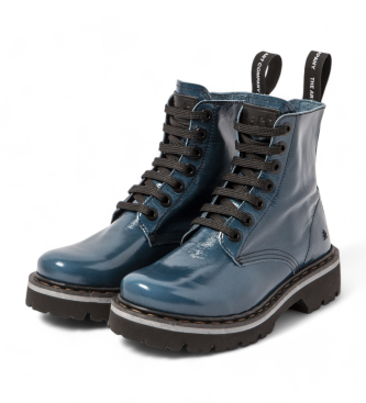 Art Botins em pele 1166 azul