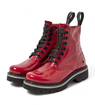 Art Botins em pele 1166 Marina vermelho