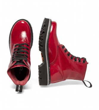 Art Botins em pele 1166 Marina vermelho