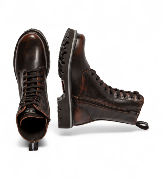 Art Skórzane buty za kostkę 1167 Marina brązowe