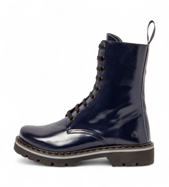 Art Skórzane buty za kostkę 1167 Navy