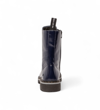 Art Skórzane buty za kostkę 1167 Navy