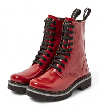 Art Botins em pele 1167 vermelho