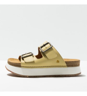 Art Grass Waxed Wheat Mykonos gule læder sandaler -Platform højde - Esdemarca butik med fodtøj, mode og tilbehør - mærker i sko og designersko