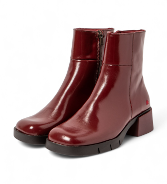 Art Botines de Piel 1284 Varsovia granate