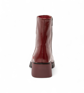 Art Botines de Piel 1284 Varsovia granate