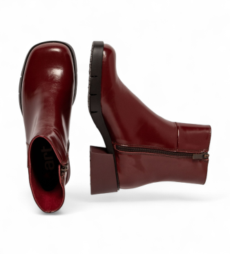 Art Botines de Piel 1284 Varsovia granate