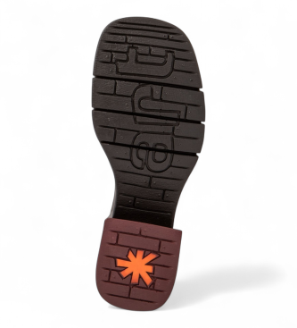 Art Botines de Piel 1284 Varsovia granate