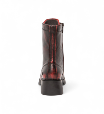 Art Botines de Piel 1287 Varsovia granate