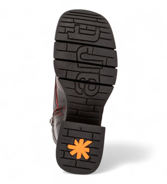 Art Botines de Piel 1287 Varsovia granate