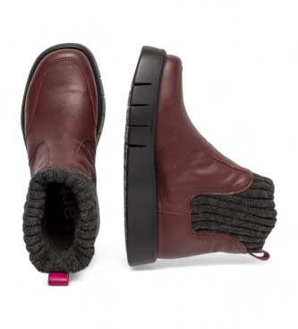 Art Lederstiefeletten 1348 burgundy