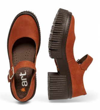 Art Chaussures en cuir 1373 York orange