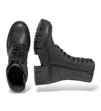 Art York 1375 Leather Ankle Boots Black