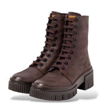 Art Botines de Piel 1375 York marrón oscuro
