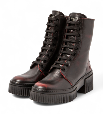 Art Botines de Piel 1375 York granate