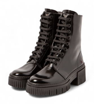 Art Leder-Stiefeletten 1375 York schwarz