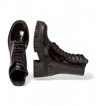 Art Leder-Stiefeletten 1375 York schwarz