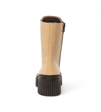 Art Leder-Stiefeletten 1375 York beige