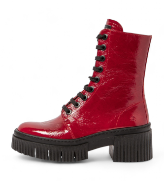 Art Botines de piel 1375 rojo