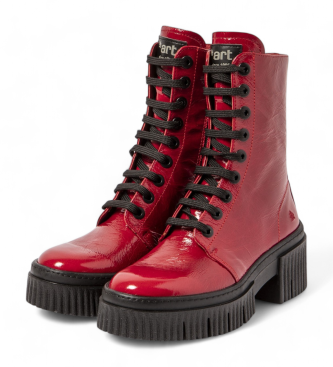 Art Bottines en cuir 1375 rouge