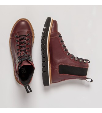 Art 1403 Nappa burgundy leather boots burgundy