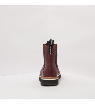Art 1403 Nappa burgundy leather boots burgundy